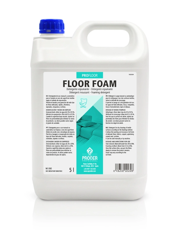 FLOOR FOAM es un detergente espumante de la gama pavimentos