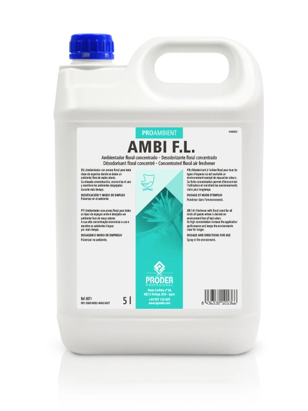 AMBI F.L. es un ambientador floral concentrado de la gama PROAMBIENT