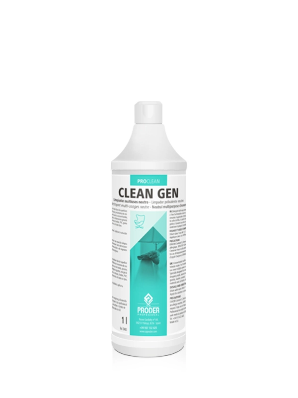 CLEAN GEN es un limpiador multiusos neutro cocnetrado de la gama PROCLEAN