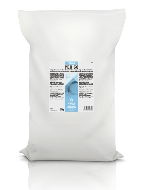 PER 60 es un detergente concentrado en polvo con alto poder tensioactivo.