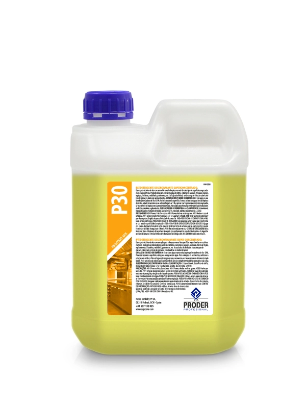 P30 es un detergente desengrasante superconcentrado.