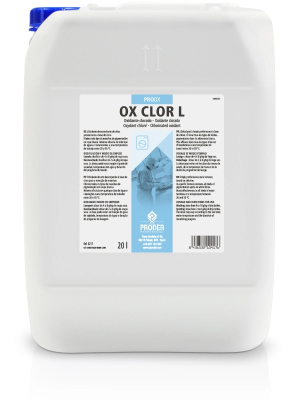 Oxidante clorado concentrado (cloro) de la gama PROOX