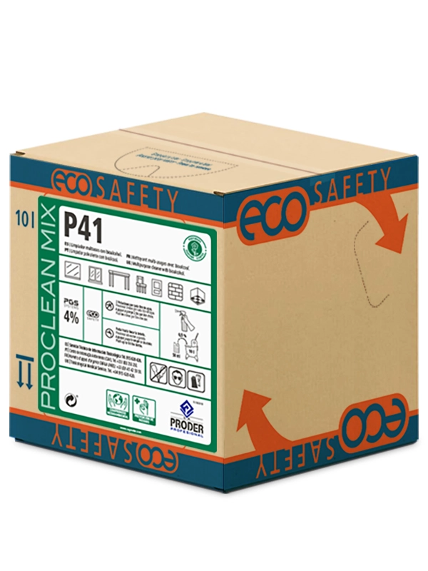 ECOSAFETY® P41 es un Limpiador multiusos con bioalcohol ultraconcentrado de la gama PROCLEAN MIX