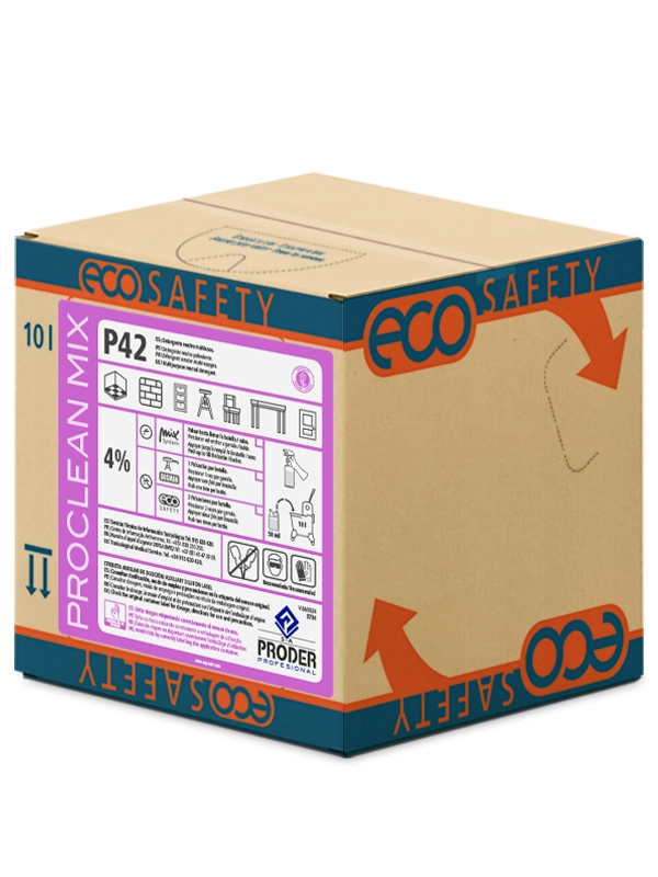 ECOSAFETY® P42 es un Detergente neutro multiusos ultraconcentrado de la gama PROCLEAN MIX