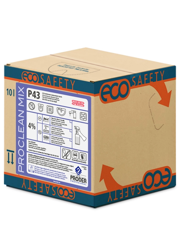 ECOSAFETY® P43 es un Desinfectante desincrustante ultraconcentrado.