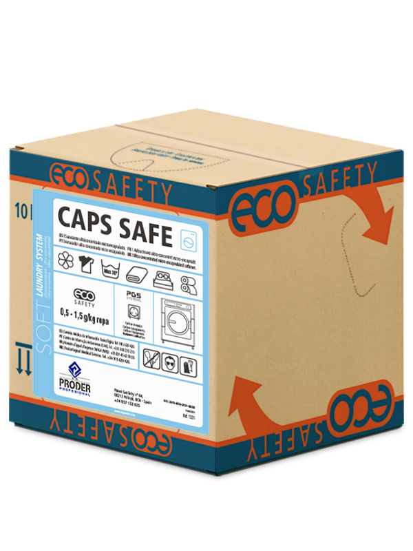 CAPS SAFE es un suavizante ultraconcentrado microencapsulado de la gama PROSOFT