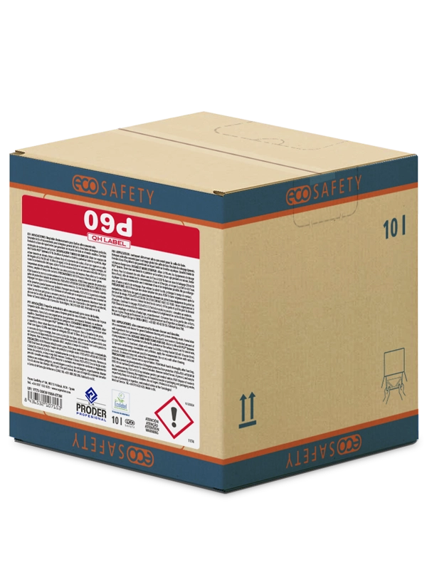 ECOSAFETY® QH LABEL P60 es un limpiador desincrustaste para baños ultraconcentrado Ecolabel de la gama PROROOM MIX